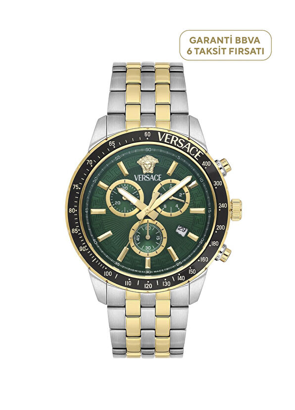 VRSCVEZCA0524 Altın Rengi Metalik Gri Çelik Erkek Kol Saati - Görsel 2