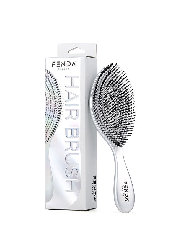 FENDA Profesyonel Platinum White 4 Pinli Spiral Beyaz Saç Fırçası - 1