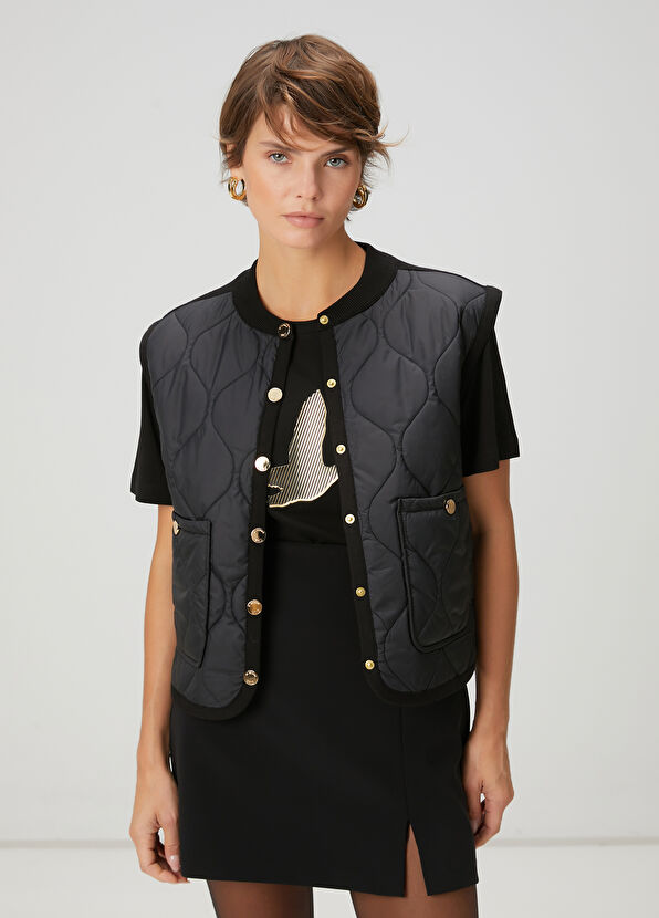Beymen Club Black Bomber Vest - 1