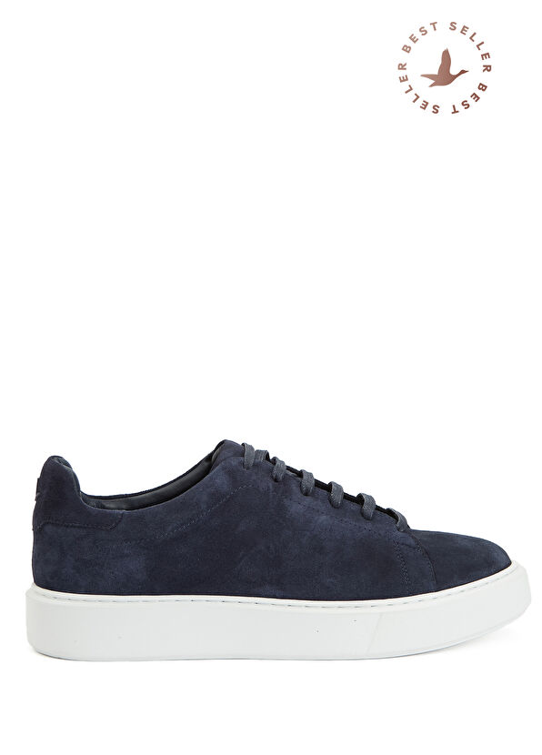 Beymen Club Navy Blue Men's Suede Sneakers - 1