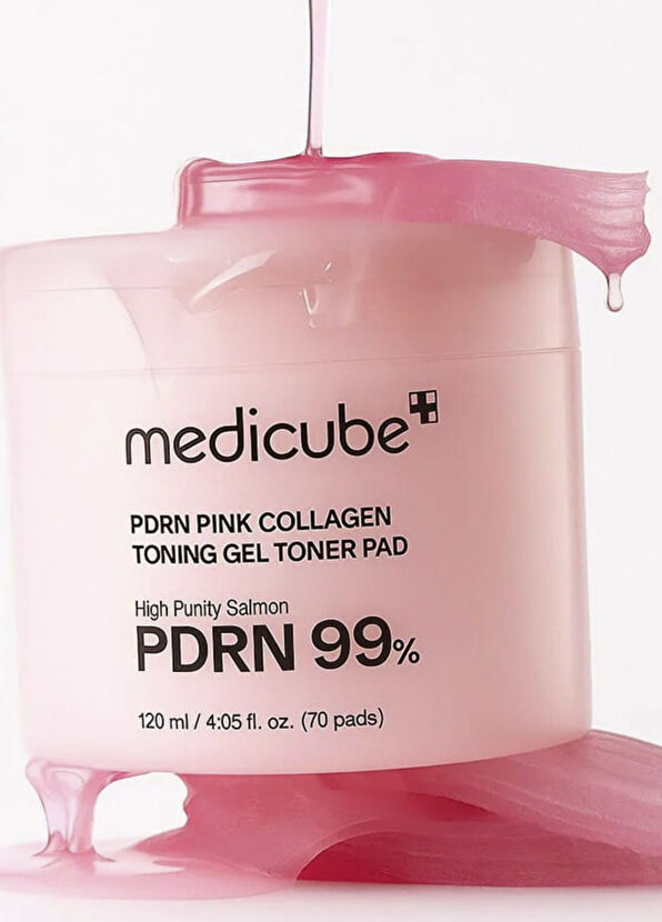 Medicube PDRN Pink Collagen Toning Gel Moisturizing Shine Toner Pad - 4