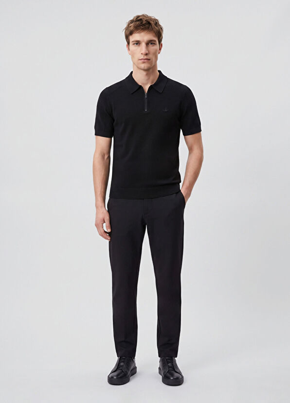 Beymen Club Black Polo Short Sleeve Sweater - 2
