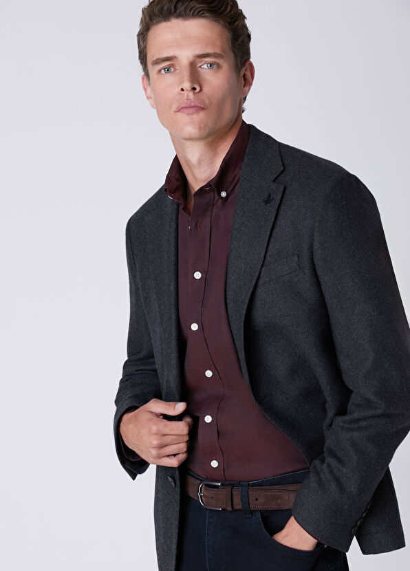 Beymen Club Anthracite Wool Jacket - 2