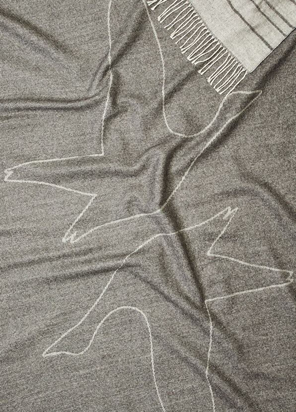 Beymen Club Antrasit Kaz Monogram Battaniye - 4