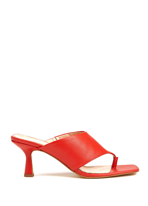 Beymen Club Nar Çiçeği Kadın Deri Terlik - 1