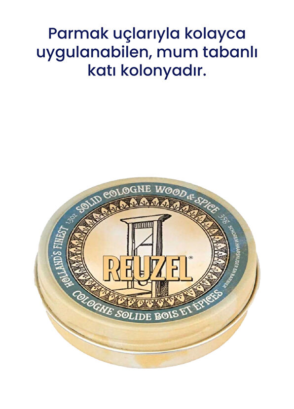 Reuzel Solid Cologne Wood & Spice Erkekler İçin Katı Katı Kolonya 35 gr - 2