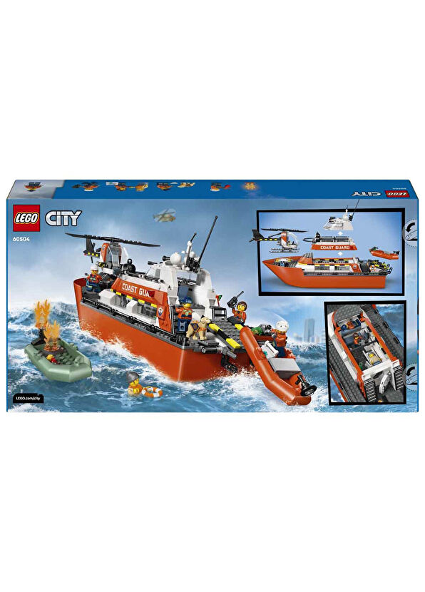 LEGO City Sahil Güvenlik Kurtarma Botu ve Helikopteri 742 Parça 7+ Yaş Yapı Oyuncağı 60504 - 4