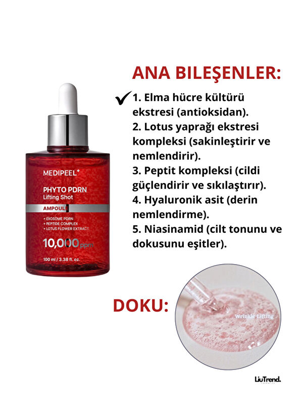 MEDIPEEL Phyto Exosome PDRN Lifting Shot Ampoule PDRN'li Peptid Lifting Yaşlanma Karşıtı Ampul 100 ml - 2