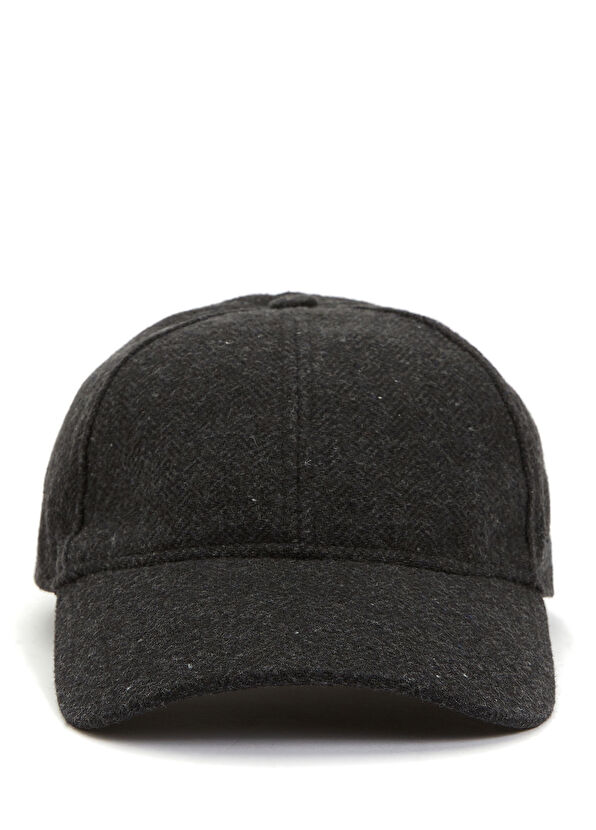 Beymen Club Siyah Balıksırtı Desenli Erkek Şapka - 2