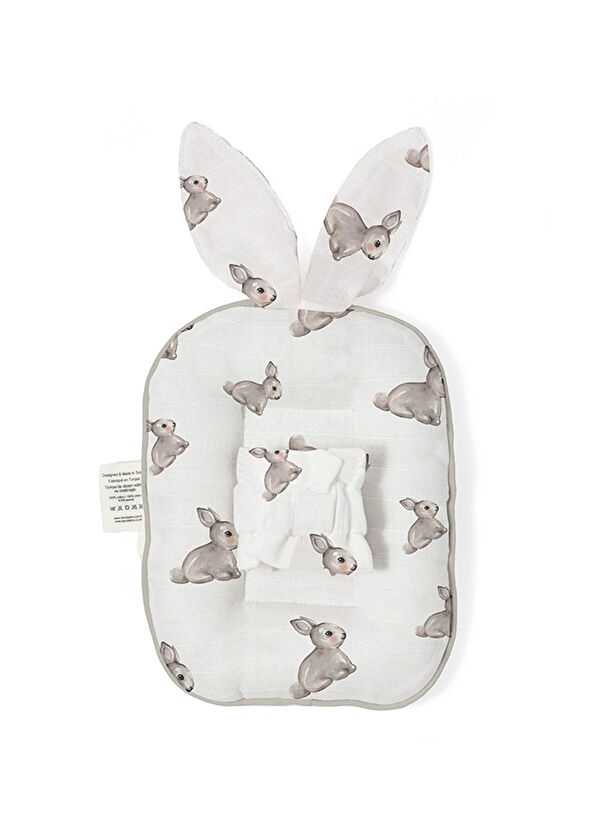 Deux Lapins Iconic Rabbit Muslin Baby Nursing Pillow - 2