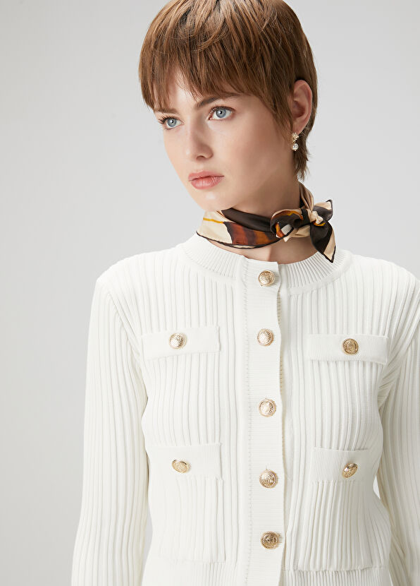 Kırık Beyaz Ribli Triko Ceket Beymen Club Kırık Beyaz Ribli Triko Ceket - 2