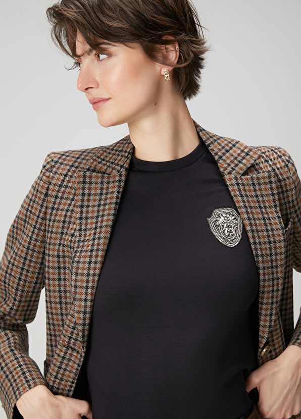 Beymen Club Navy Blue Crystal T-Shirt - 4