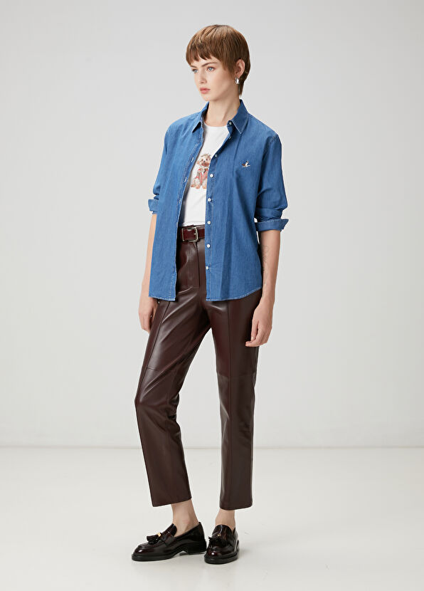 Beymen Club Mavi Basic Denim Gömlek - 2