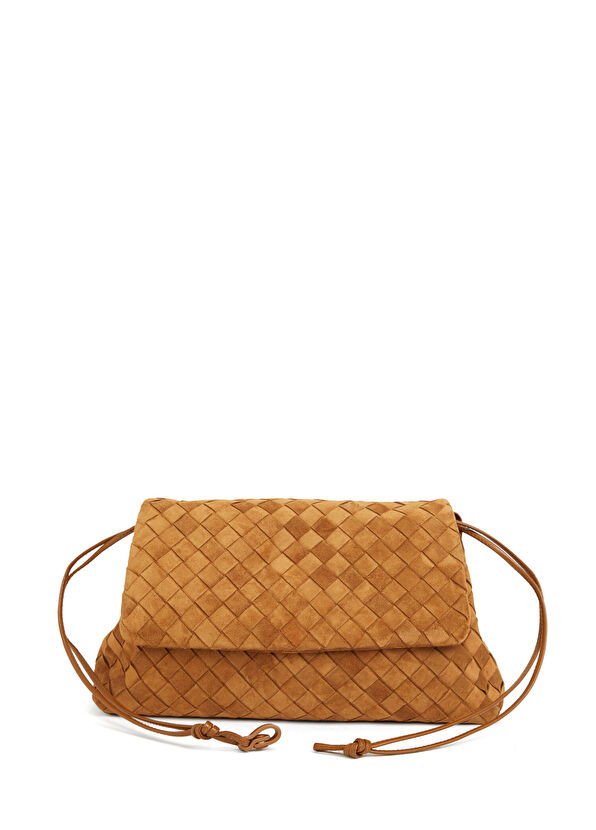 Bottega Veneta Giorno Tan Women's Suede Bag - 1