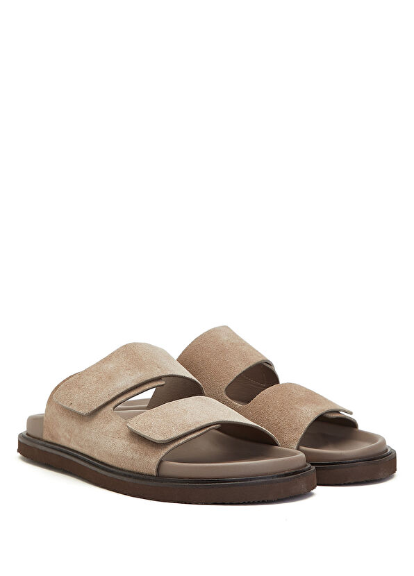 Beymen Club Vizon Çift Bant Erkek Süet Terlik - 2