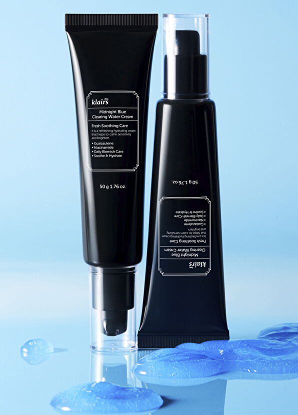 Klairs Midnight Blue Clearing Water Cream Leke ve Stres Karşıtı Isı Düşürücü Papatya Sulu Yüz Kremi 50 gr - 3