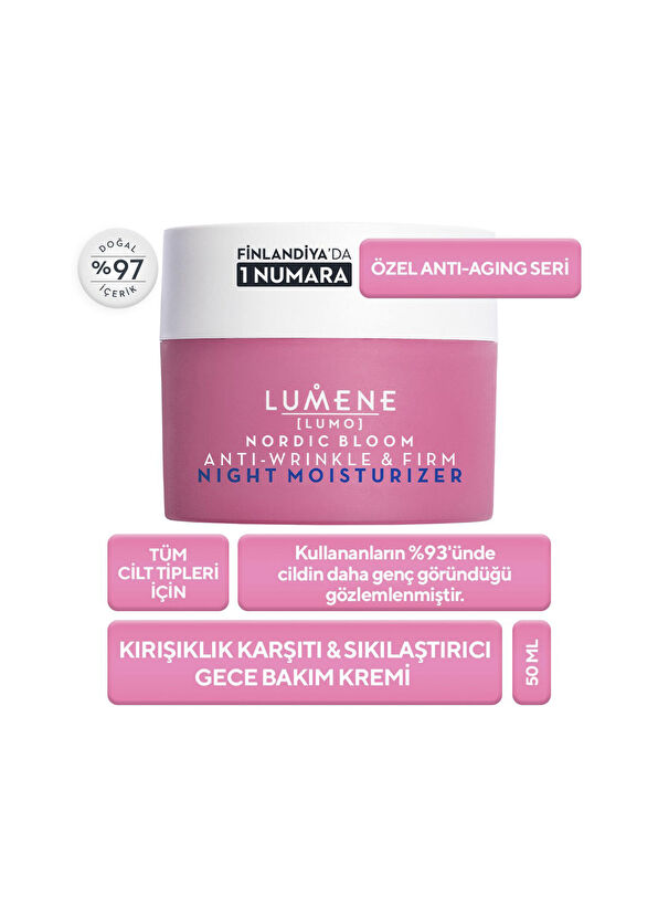 Lumene Anti Wrinkle Firm Night Moisturizer Kırışıklık Karşıtı Sıkılaştırıcı Gece Bakım Kremi 50 ml - 2