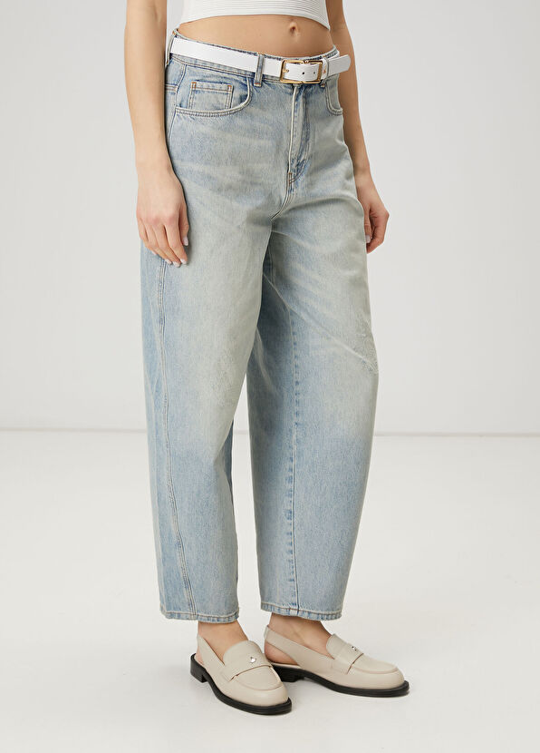 Beymen Club Mavi Oversize Jean Pantolon - 4