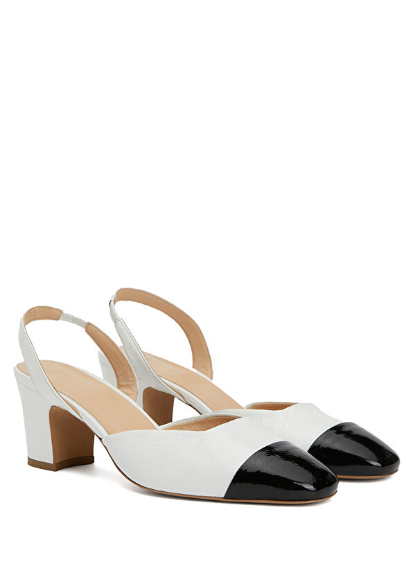 Beymen Club Ekru Deri Topuklu Ayakkabı - 2