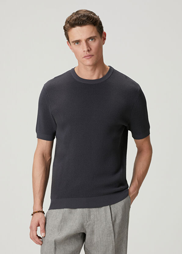 Beymen Club Antrasit Petek Örgü Dokulu Triko - 4