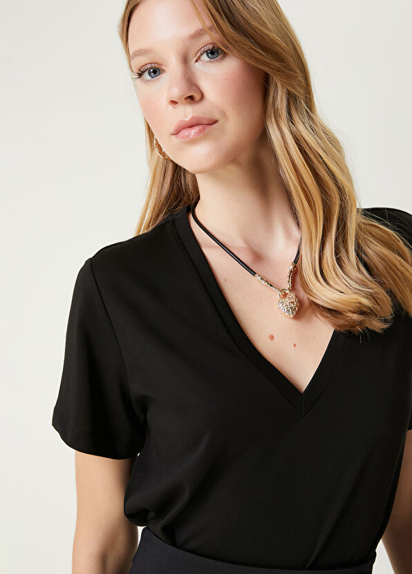 Beymen Club Siyah V Yaka T-shirt - 2