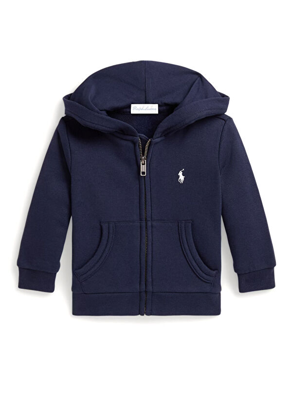 Polo Ralph Lauren Lacivert Kapüşonlu Erkek Bebek Sweatshirt - 1