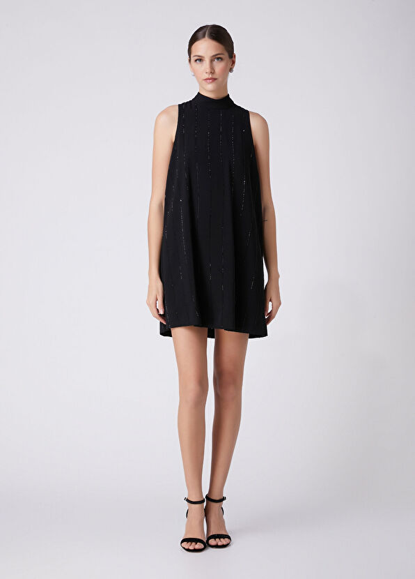 Beymen Club Black Mini Evening Dress - 1