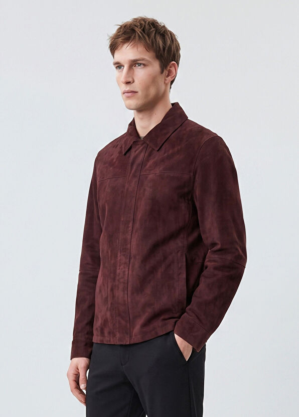Beymen Club Plum Suede Shirt - 2