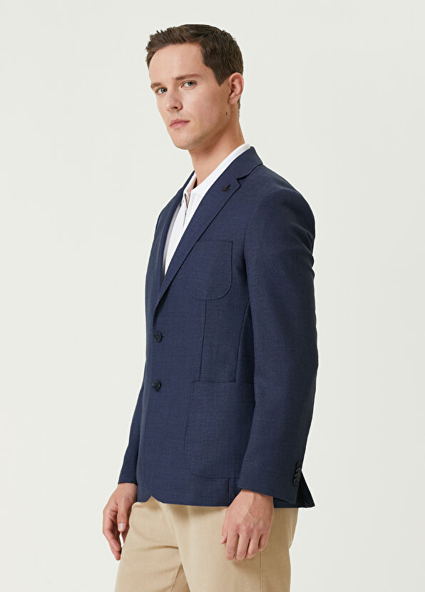 Beymen Club Koyu Mavi Yün Ceket - 3