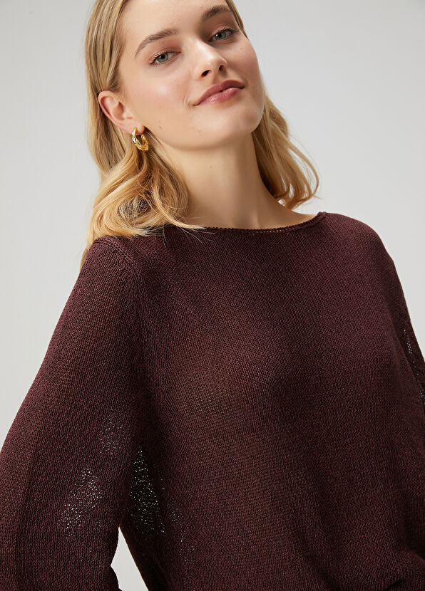 Beymen Club Bordo Transparan Triko - 2