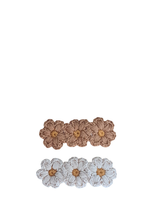 2 Stories Caramel Candlelight Daisy Girls 2-Pack Hairpins - 1