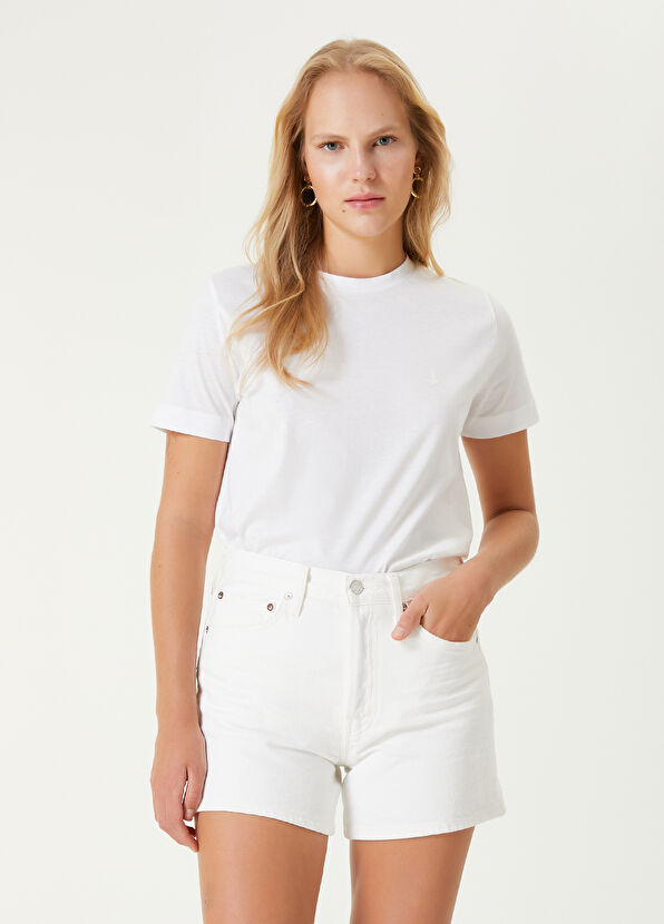 Beymen Club Kırık Beyaz Basic T-shirt - 4