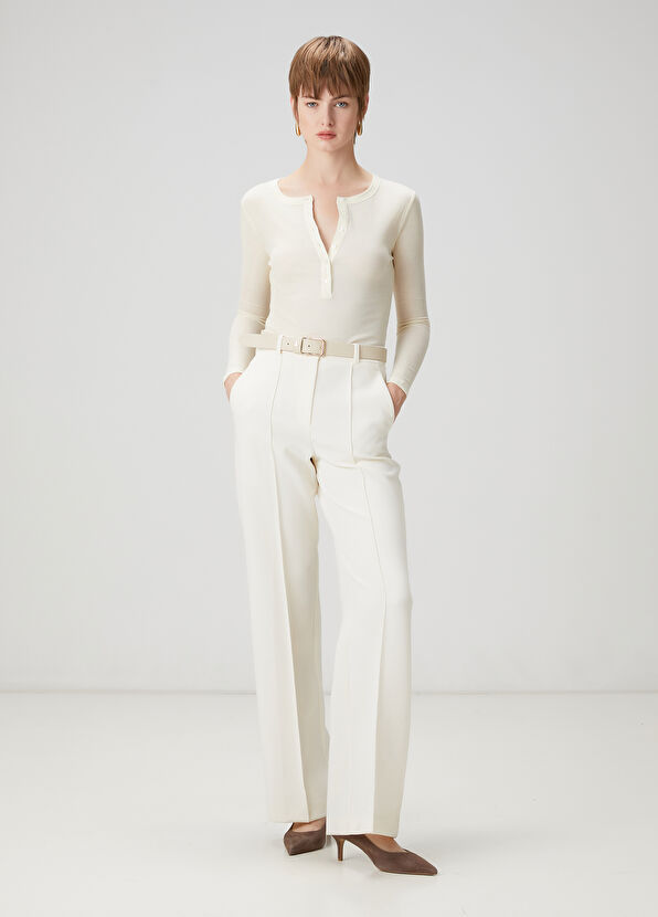 Beymen Club Ekru İnce Yün T-shirt - 2