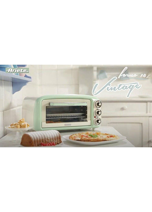 Ariete Vintage Green Mini Oven - 3