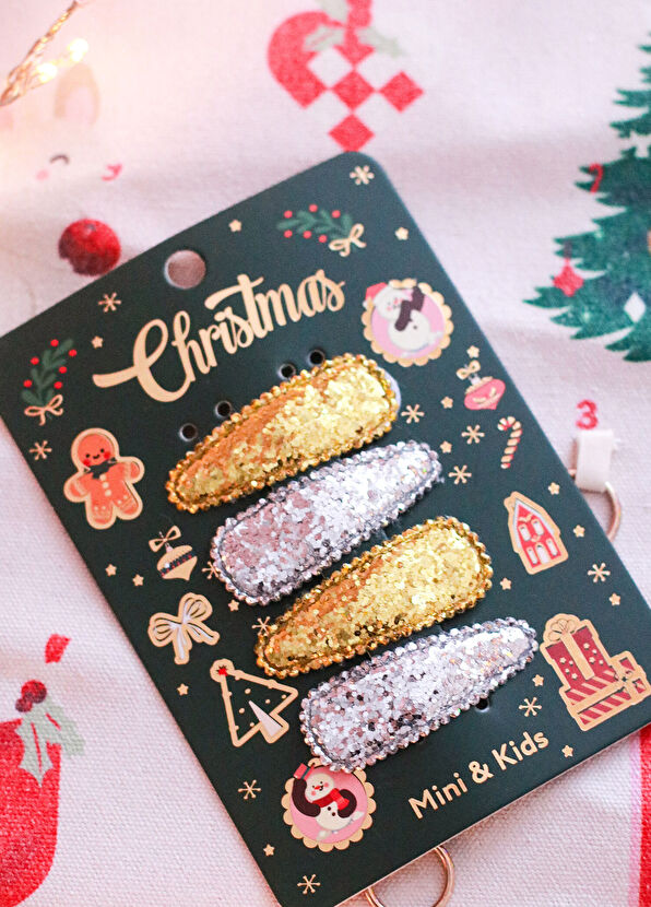 Mini & Kids Christmas Glitter Clip Girl Child Buckle - 2