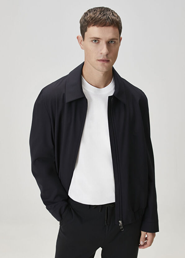 Lacivert Yün Mont - Görsel 3