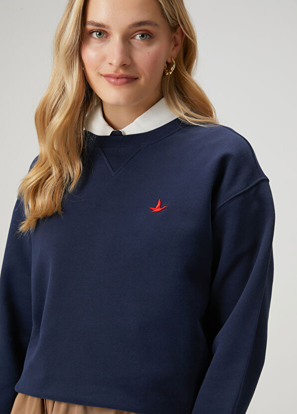 Beymen Club Navy Blue Basic Sweatshirt - 2