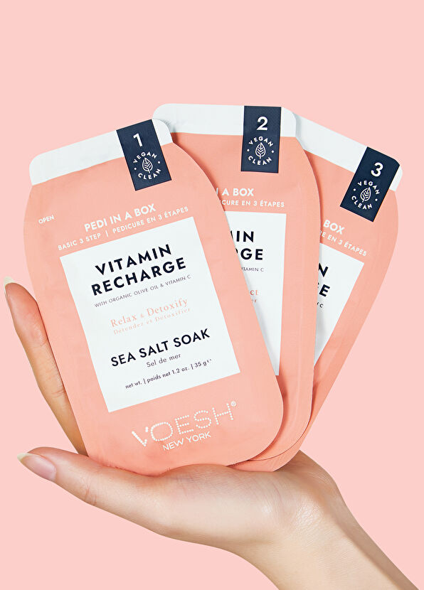 Voesh New York Pedi In A Box Basic Vitamin Recharge 3-Step Pedicure Set - 3