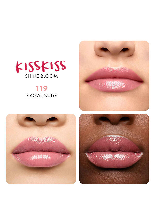 Guerlain KissKiss Shine Bloom 119 Floral Nude - 4