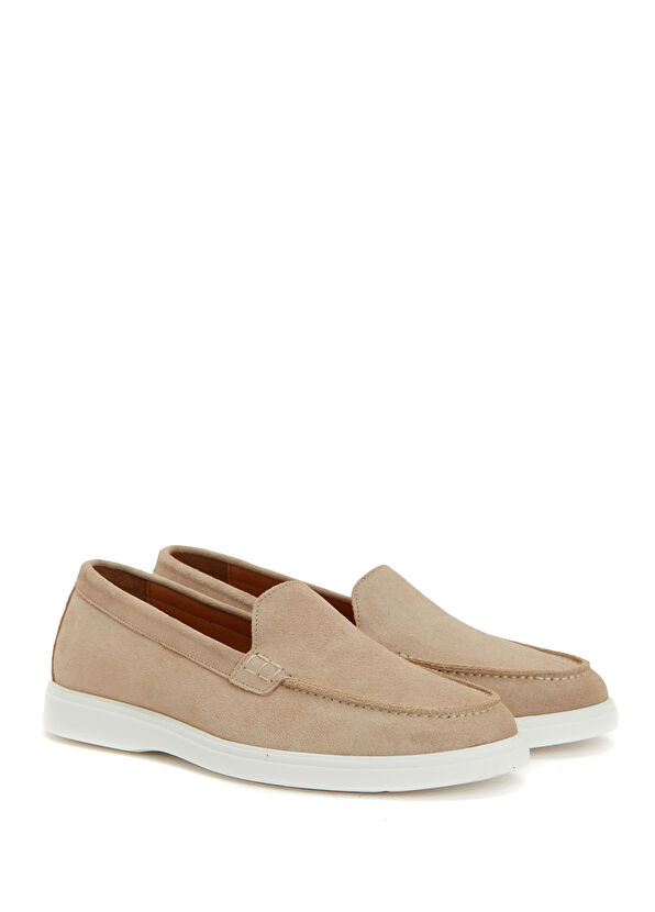 Beymen Club Bej Kadın Süet Loafer - 2