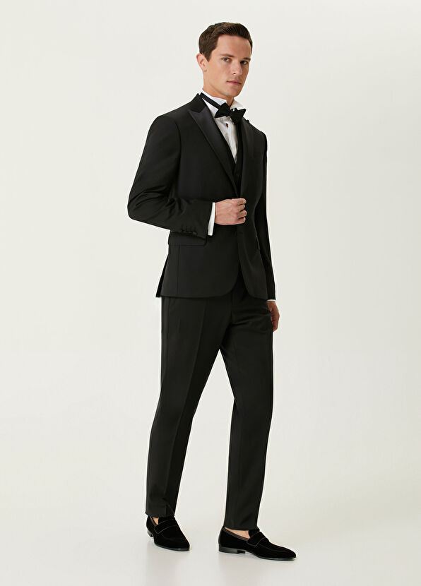 Beymen Club Black Vest Detailed Wool Tuxedo - 4