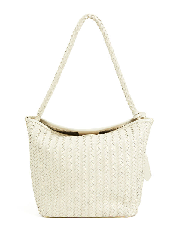 Beymen Club Ekru Örgü Kadın Deri Çanta - 3