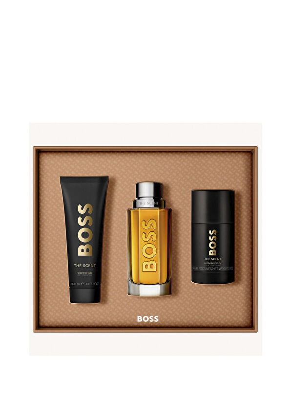 Hugo Boss The Scent EDT 100 ml Perfume + 75 gr Deodorant Stick + 100 gr Shower Gel Men's Perfume Set - 3