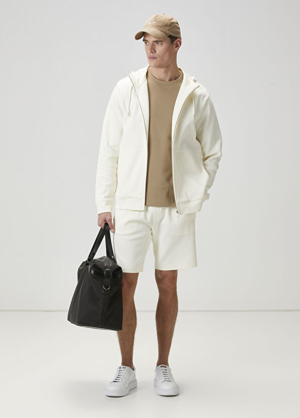 Beymen Club Krem Logo Nakışlı Şort - 1