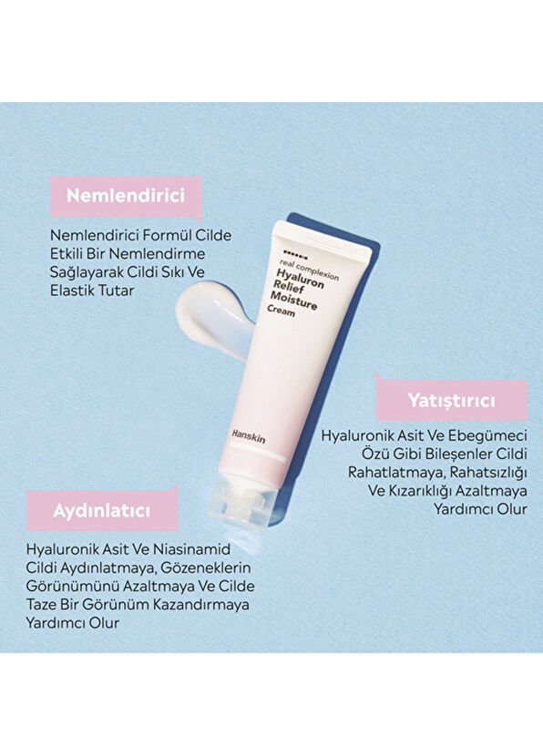 Hanskin Hyaluron Relief Cream Hyaluronic Acid Moisturizing Relaxing Face Cream 50 ml - 2