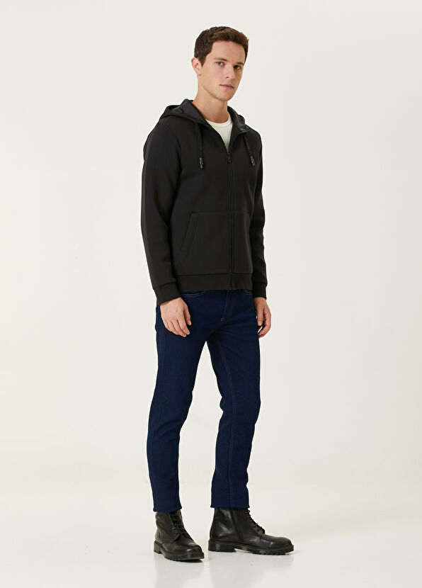 Beymen Club Siyah Kapüşonlu Jersey Mont - 3