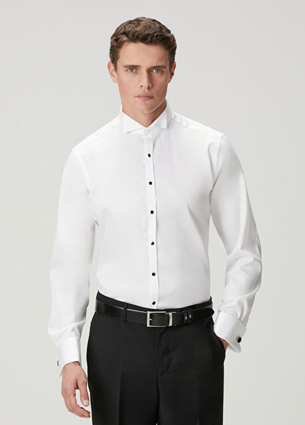 Beymen Club White Tuxedo Shirt - 2