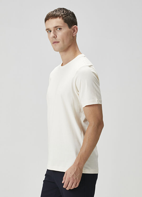 Beymen Club Ecru Basic T-Shirt - 2