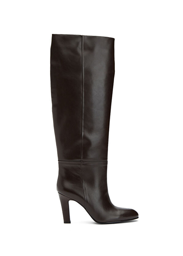 Kahverengi Kadın Deri Çizme - Görsel 2