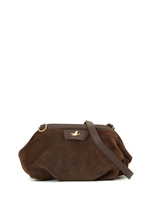 Beymen Club Volume Mini Kahverengi Kadın Deri El Portföyü - 1